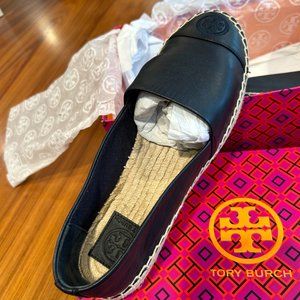 Tory Burch platform nappa leather Espadrille Navy 6.5